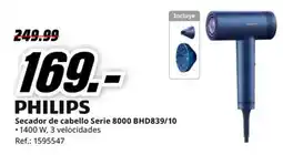 MediaMarkt PHILIPS Secador de cabello Serie 8000 BHD839/10 oferta