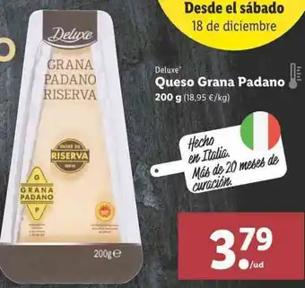Lidl Deluxe Queso Grana Padano oferta