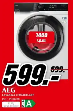 MediaMarkt AEG Lavadora LFR7404L4BP oferta