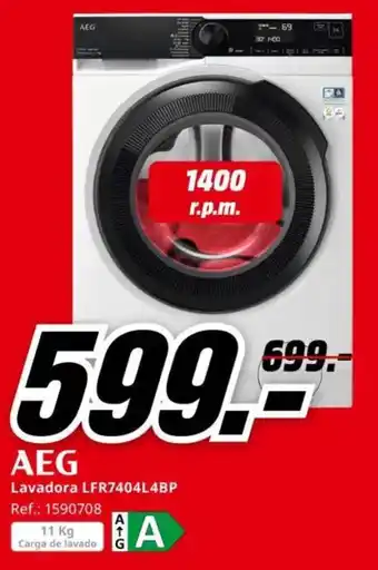MediaMarkt AEG Lavadora LFR7404L4BP oferta