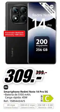 MediaMarkt REDMI Smartphone Redmi Note 14 Pro 5G oferta