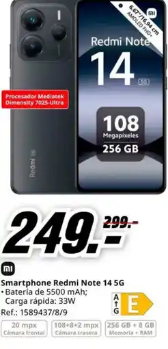MediaMarkt REDMI Smartphone Redmi Note 14 5G oferta