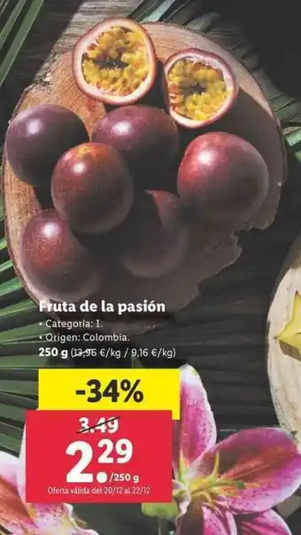 Lidl Fruta de la Pasíon 250g oferta