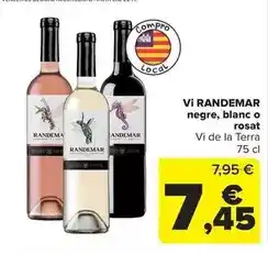 Carrefour Tianna negre - vi randemar negre blanc o rosat oferta