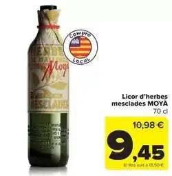 Carrefour Moya - licor d'herbes mesclades oferta