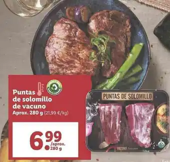 Lidl Puntas de solomillo de vacuno 280g oferta