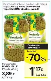 Caprabo Bonduelle - pesols oferta
