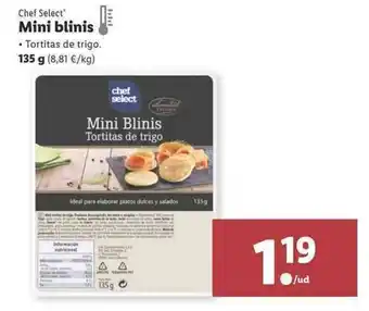 Lidl Chef Select Mini blinis 135g oferta