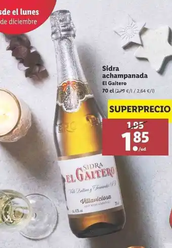 Lidl Sidra achampanada 70cl oferta