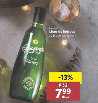Lidl Licor de hierbas 70cl oferta