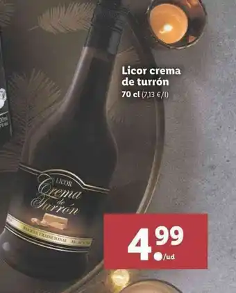 Lidl Licor crema de turrón oferta