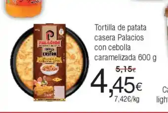 FROIZ Tortilla de patata casera Palacios con cebolla oferta