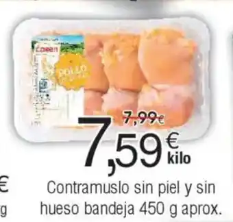 FROIZ Contramuslo sin piel y sin hueso bandeja oferta