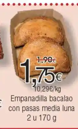 FROIZ Empanadilla bacalao con pasas media luna oferta