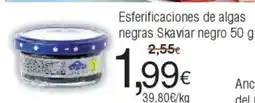 FROIZ Esferificaciones de algas negras Skaviar negro oferta