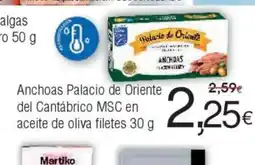 FROIZ Anchoas Palacio de Oriente del Cantábrico MSC en aceite de oliva filetes oferta