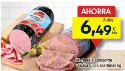 FROIZ Mortadela Campofrío clásica o con aceitunas oferta