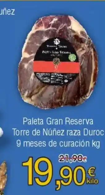 FROIZ Paleta Gran Reserva Torre de Núñez raza Duroc 9 meses de curación oferta