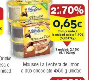 FROIZ Mousse La Lechera de limón o dúo chocolate oferta