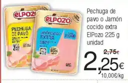 FROIZ ELPOZO Pechuga de pavo o Jamón cocido extra oferta