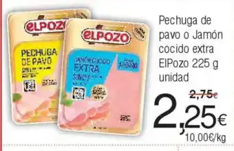FROIZ ELPOZO Pechuga de pavo o Jamón cocido extra oferta