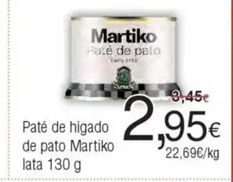 FROIZ MARTIKO Paté de hígado de pato oferta