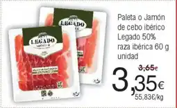 FROIZ Paleta o Jamón de cebo ibérico Legado 50% raza ibérica oferta