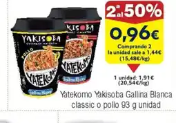 FROIZ Yatekomo Yakisoba Gallina Blanca classic o pollo oferta