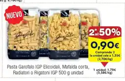 FROIZ Pasta Garofalo IGP Elicoidali, Mafalda corta, Radiatori o Rigatoni IGP oferta