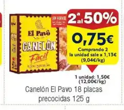 FROIZ Canelón El Pavo 18 placas precocidas oferta