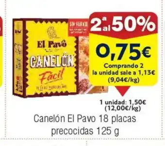 FROIZ Canelón El Pavo 18 placas precocidas oferta