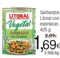 FROIZ Garbanzos Litoral con Vegetalespinacas oferta