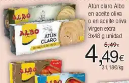 FROIZ Atún claro Albo en aceite oliva o en aceite oliva virgen extra oferta