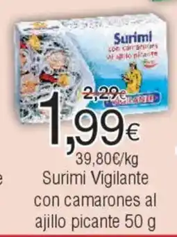 FROIZ Surimi Vigilante con camarones al ajillo picante oferta