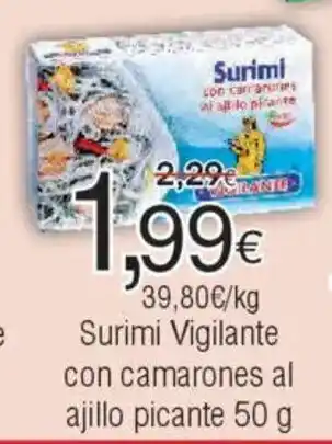 FROIZ Surimi Vigilante con camarones al ajillo picante oferta