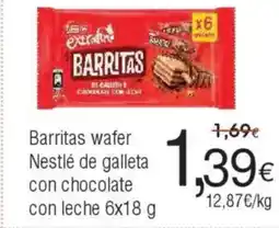 FROIZ Barritas wafer Nestlé de galleta con chocolate con leche oferta