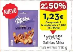 FROIZ Galletas Milka mini wafers oferta