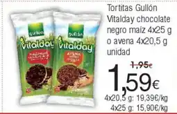 FROIZ Tortitas Gullón Vitalday chocolate negro maíz oferta