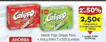 FROIZ Helado Frigo Calippo fresa o lima y limón oferta