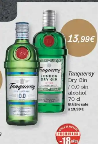 FROIZ TANQUERAY Dry Gin oferta