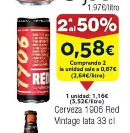 FROIZ Cerveza 1906 Red Vintage lata oferta