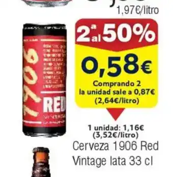FROIZ Cerveza 1906 Red Vintage lata oferta