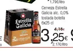 FROIZ Cerveza Estrella Galicia alc. 0,0% tostada botella oferta