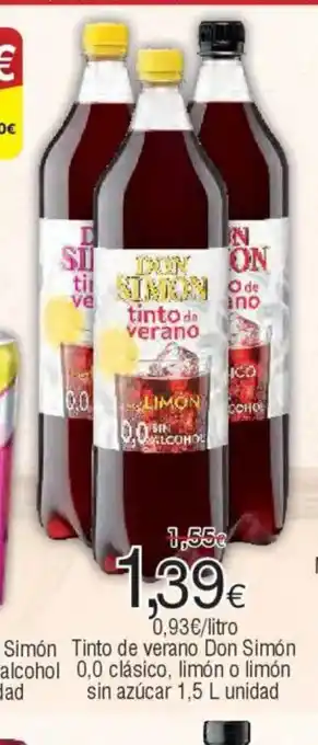 FROIZ Tinto de verano Don Simón 0,0 clásico, limón o limón sin azúcar oferta