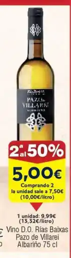 FROIZ Vino D.O. Rías Baixas Pazo de Villarei Albariño oferta