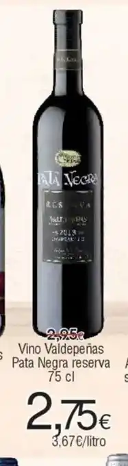 FROIZ Vino Valdepeñas Pata Negra reserva oferta