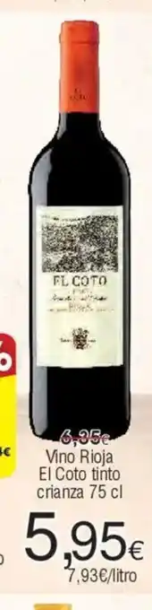 FROIZ Vino Rioja El Coto tinto crianza oferta