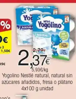 FROIZ YOGOLINO Nestlé natural, natural sin azúcares añadidos, fresa o plátano oferta
