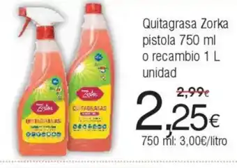 FROIZ Quitagrasa Zorka pistola o recambio oferta
