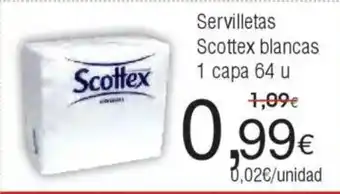 FROIZ Servilletas Scottex blancas 1 capa oferta